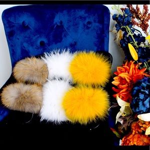 Fluffy Faux Fur Slides